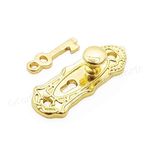 Odoria 1/12 Miniature Door Knob Lock and Key Dollhouse Decoration Accessories thumbnail 4