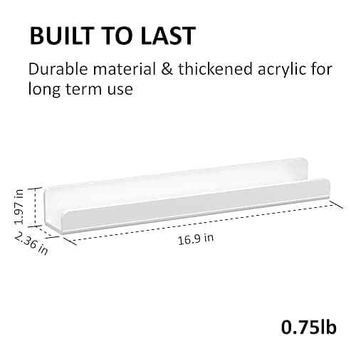 FUCDTEFC 2 Pcs Magnetic Book Shelf for Whiteboard, Strong Adsorption Reusable Metal Bookshelf Book Display Holder for Teacher Kids Classroom Refrigerator Office White | Metal, Reusable, Bookshelf, Book Display, Holder, for Teacher Kids, Classroom, Refrigerator, Office, White thumbnail 3