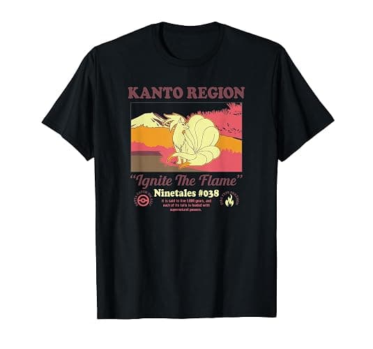 Pokémon Ninetales Kanto Region Ignite The Flame Portrait T-Shirt - Image 1