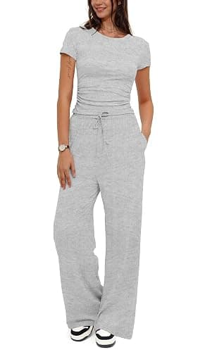 LICOBOD Comfy vacation travel biker Lounge sets 2 piece outfits for women shorts casual Workout Tracksuit Sets Streetwear - Image 1