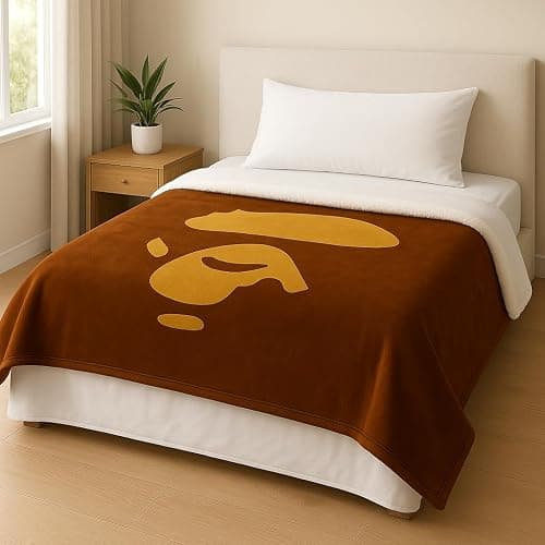 Bape Throw Blanket for Hypebeast Room Decor - 70"×60" Premium Flannel Fleece Blanket for Cool Bedroom Decor - Soft Comfort Blanket for Christmas Birthday Gifts, Couch Bed Teen Boy Girl Y2k Room Decor thumbnail 5