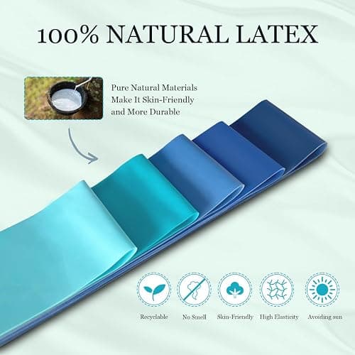 HIMESPORNER Wide Fabric Resistance Bands for Working Out, 3 Level Non-Slip Exercise Booty Bands for Women & Men Leg and Glutes with Hair Ties and Tape Measure - for Home Gym Workout, Yoga, Pilates thumbnail 5