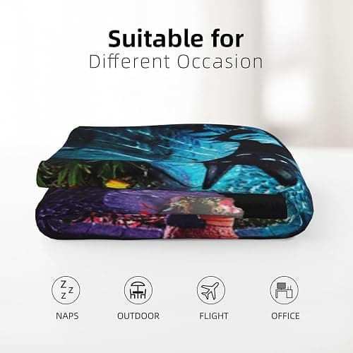 Throw Blanket Super Soft Fluffy Cozy Plush Fleece Blanket Decorative Fuzzy Lightweight Blankets for Sofa Couch Bed Camping 50"x40" thumbnail 3