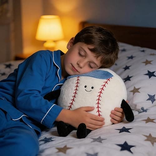 MUALML Cute Baseball Pillow Soft Baseball Stuffed Animal Sports Pillows, 17.7" Unique Plush Toy Gifts for Teen Girls and Boys thumbnail 5