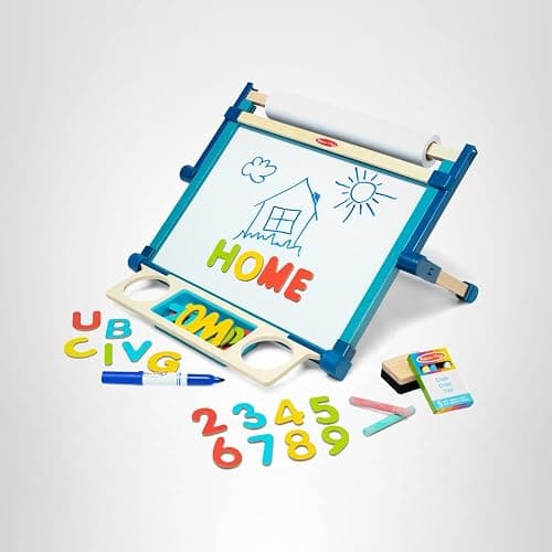 Melissa & Doug Deluxe Double-Sided Tabletop Easel, Arts & Crafts, 42 Pieces, 17.5” H x 20.75” W x 2.75” L, Great Gift for Girls and Boys 3, 4, 5 Year Olds and Up thumbnail 10