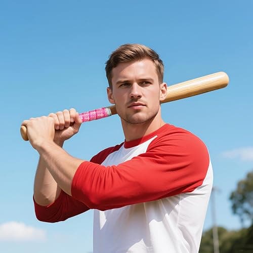 Eyourlife 2-Pack Baseball Bat Grip Bat Wraps for Baseball Softball Cricket Gifts Tapes Pro Feel 1.1mm Non-Slip Elite Batting Grip Tape for Bats Players & Coaches & Enthusiasts - Cross Pink thumbnail 4