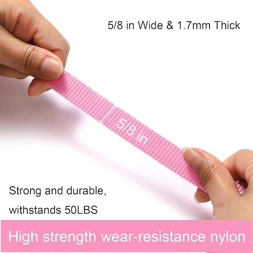 Siumouhoi 6 FT Puppy Leashes, Strong Traditional Style Leash with Easy to Use Collar Hook,Dog Lead Great for Small and Medium and Large Dog (Pink, 5/8 in x 6 ft) thumbnail 4