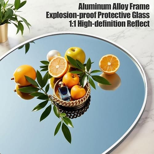 Prywot Arched Full Length Mirror, 70"x26" Free Standing Floor Mirror, Modern Full Body Mirrors with Stand, Wall Mirrors with Aluminum Alloy Frame for Bedroom,Living Room, White thumbnail 4