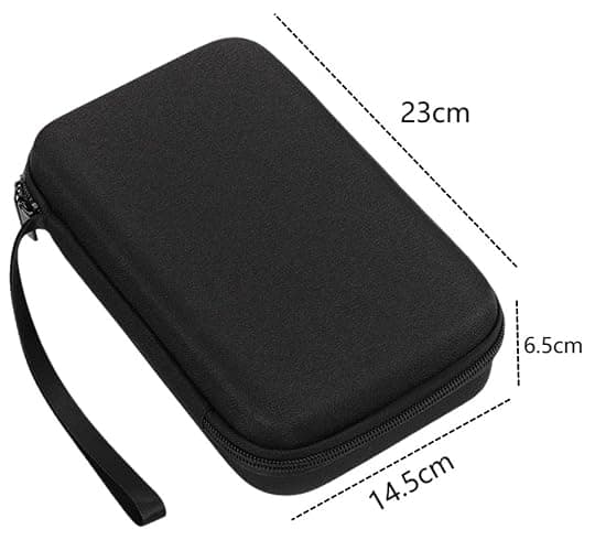 Hard Electronics Travel Organizer Case for MacBook Chargers & Storage Flash/Hard Drives - Waterproof Shockproof 2-Layer Design Holds Power Bank Mouse, Cables (Black, L) thumbnail 6