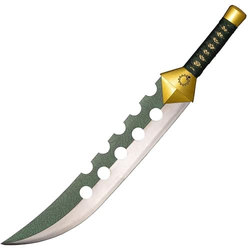Meliodas Broken Cosplay Sword of Anime Seven Deadly Sins Stainless Steel Blade for Cosplay and Display Green Sword All Made of Metal thumbnail 8