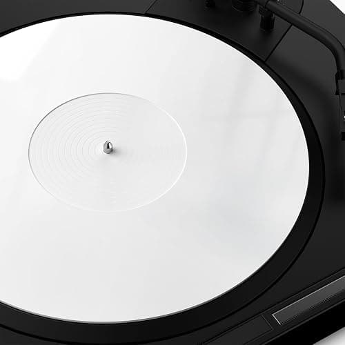 Turntable Mat Record Platter Slipmat: Acrylic Record Player Platter Vinyl Slip Mats for Turntables Antistatic Tighter & Defined Bass, White - Image 1
