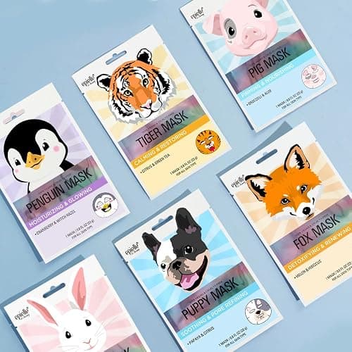 Epielle Character Face Mask Mystical Safari 6 Pack, Fun & Effective Korean Skin Care, Spa Party Favors, Stocking Stuffers, Birthday Gifts for Women, Thanksgiving Essentials thumbnail 3