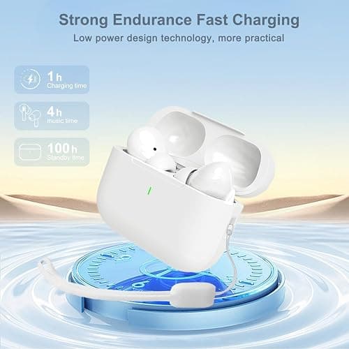 Wireless Earbuds Bluetooth 5.0 Headphones Noise Cancelling Air Buds Pods 3D Stereo Ear pods in-Ear Ear Buds with Deep Bass Earphones Sport Headsets for Android/Samsung/Apple iPhone thumbnail 3