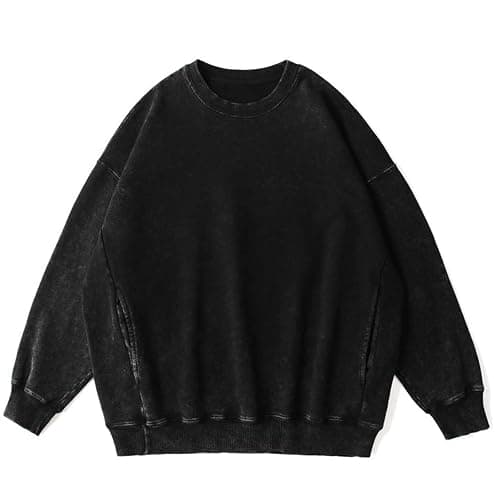 BINTEHGS Oversized Sweatshirt for Women Loose Fit Cotton Pullover Vintage Crew Neck Sweatshirts with Pocket Long Sleeve Shirt thumbnail 5