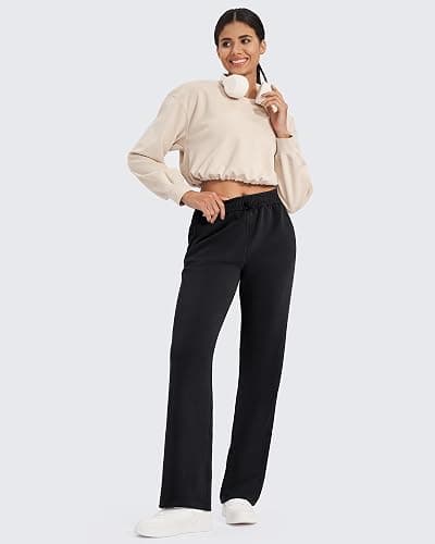 G4Free Smoofit Modal Soft Wide Leg Sweatpants Yoga Pants with Pockets Drawcord Casual Lounge Pants thumbnail 5