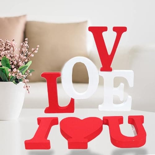 AOCEAN 6 Inch White Wood Letters - Unfinished Wood Letters for Wall Christmas Decor Standing Letters Slices Sign Board Decoration for Xmas Home Party Projects (A) thumbnail 5