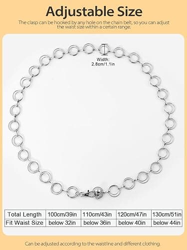 FIORETTO Chain Belt for Women Metal Waist Chain Fashion Multilayer Chain Belts for Dress thumbnail 5