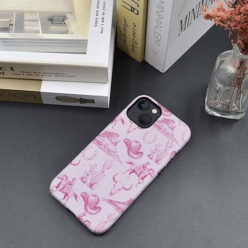 DAIZAG Case Compatible with for iPhone 15 Plus,Vintage Pink Cowboy Hat Horses Cacti Phone Case for iPhone 15 Plus for Girl Women Boy Men thumbnail 6
