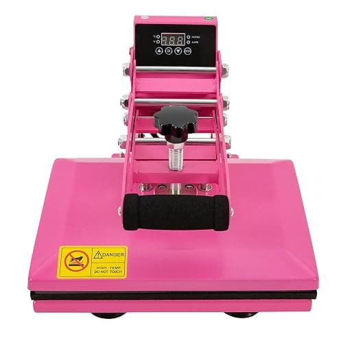 Heat Press Machine 11.8 * 9inch, 700W Heat Press Machine 4 Heating Tubes with Silicone Suction Cups and 0-752 ° F Temperature Adjustment for T Shirts, T Shirt Press Machine (Pink) thumbnail 4