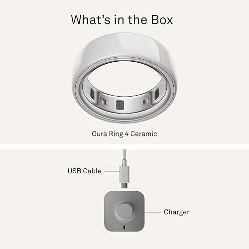 Oura Ring 4 - Ceramic Cloud - Size 4 - Smart Ring, Sleep, Activity, Women’s Health, AI Advisor, Up to 8 Days of Battery Life, Size Before You Buy, Android & iOS Compatible thumbnail 9