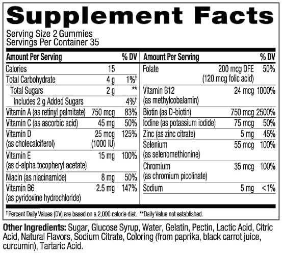 Olly Teen Girl Multi Gummy, Healthy Skin and Immune Support, 15 Essential Vitamins, Biotin, Zinc, Calcium, Chewable Multivitamin, Berry Melon, 35 Day Supply, 70 Count thumbnail 8
