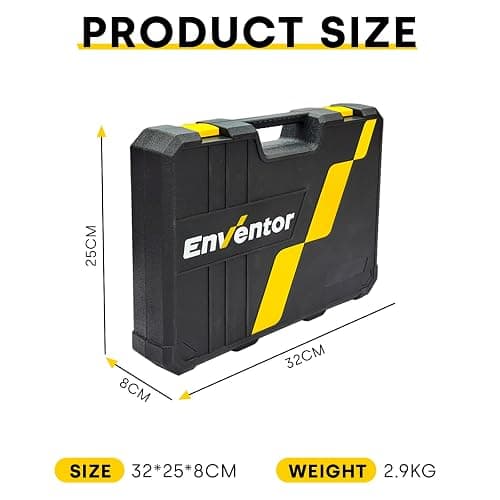 Enventor Tool Kit Set, 108PCS General Household Hand Tool Kit with Storage Toolbox, Small Tool Kits for Home thumbnail 2