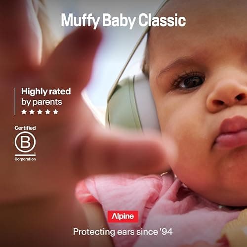 Alpine Muffy Baby Ear Protection for Babies and Toddlers up to 48 Months - CE & ANSI Certified - Noise Reduction Earmuffs - Comfortable Baby Headphones Against Hearing Damage & Improves Sleep - Sage thumbnail 11