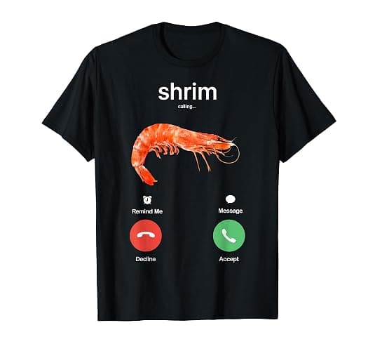 Shrim Calling Funny Meme Shrim is Calling Misspelled T-Shirt - Image 1
