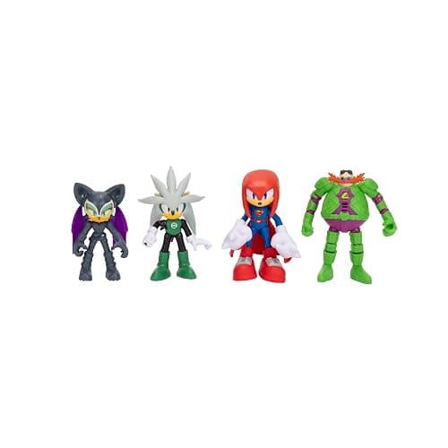 DC X Sonic Collectable 2.5 Inch Scale Action Figures Knuckles Silver Rouge Dr. Eggman Featuring Multiple Points of Articulation for Action-Packed Posing - Image 1