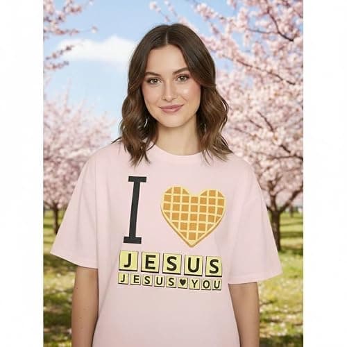 I Love Jesus Jesus Love You Waffle Shirt, Aesthetic Faith Hoodie, Bible Verse Tee, Jesus Shirt, 90s Christian Millennial Multicolor thumbnail 3