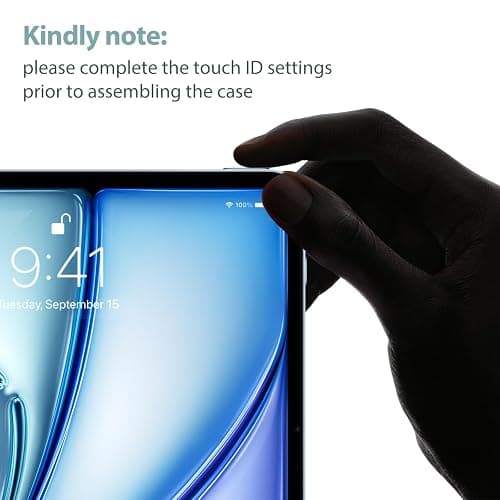 ProCase Coque pour iPad Air 11 Pouces (M3) 2025/(M2) 2024, Air 5ème 2022/4ème 2020 10.9 Pouces, Étui de Protection Anti-Chute, Rabat Magnétique Stable -Marine thumbnail 8