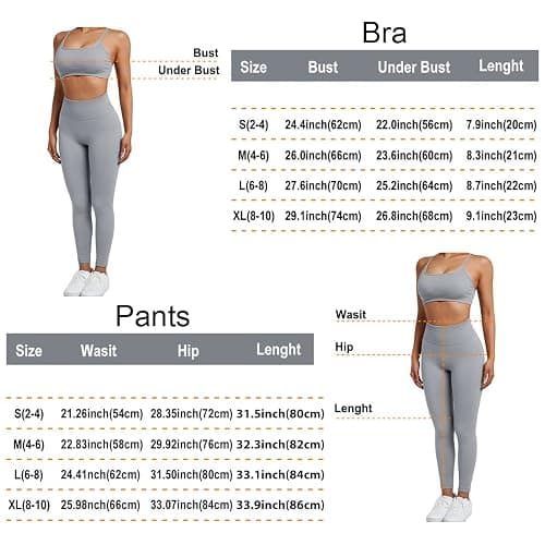 SUUKSESS Women Seamless Workout Sets Strappy Sports Bra High Waist Booty Leggings Outfits thumbnail 6