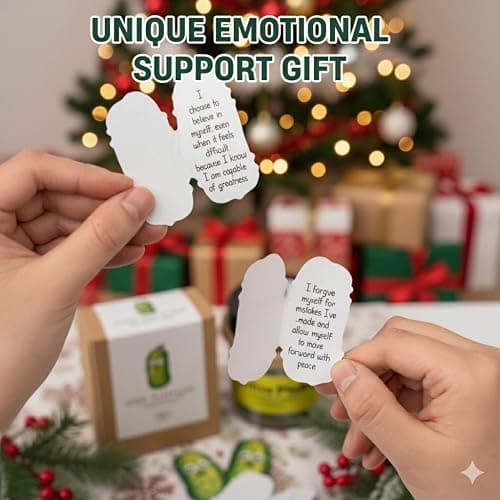 60 Positive Pickle Cards Jar, Stocking Stuffers, Xmas Christmas White Elephant Gifts For Teenage, Women, Adults, Mom, Teachers, Sisters, Friends, Teen Girl Gifts Trendy Stuff thumbnail 6