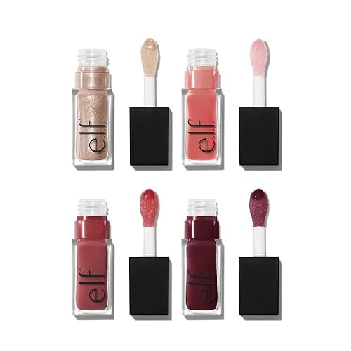 e.l.f. Glow Reviver Quad Goals Lip Oil Kit, 4 Shades: Pink Quartz, Rose Envy, Jam Session, Crystal Baller, Hydrating Formula, Sheer Colour, Vegan & Cruelty-Free thumbnail 3