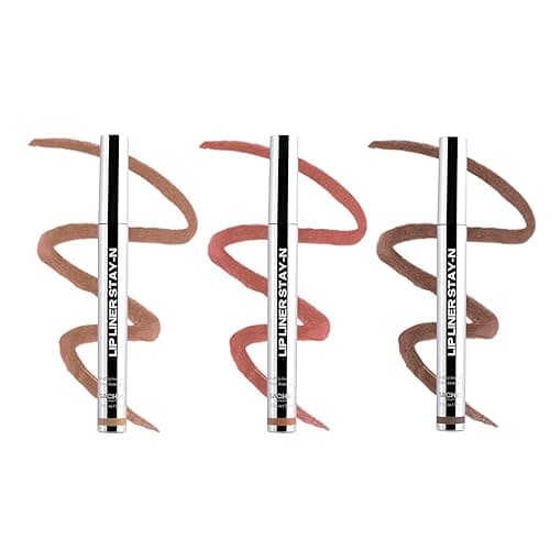 Sacheu Lip Liner Stay-N - Peel Off Lip Stain. Long Lasting Matte Lip Tattoo, Transfer Proof Lipstain Infused with Hyaluronic Acid & Vitamin E, for All Skin Types. Vegan and Cruelty-Free, Core Bundle - 0.12 Fl Oz (Pack of 3) - Core Bundle
