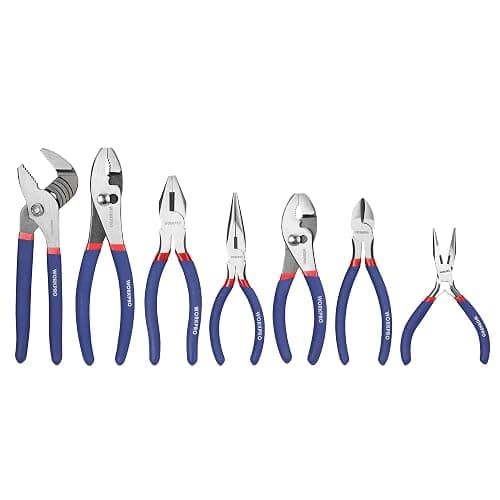 7-Piece WORKPRO Pliers Set with Groove Joint, Long Nose, Slip Joint, Linesman, and Diagonal Pliers for DIY & Home Use - Image 1