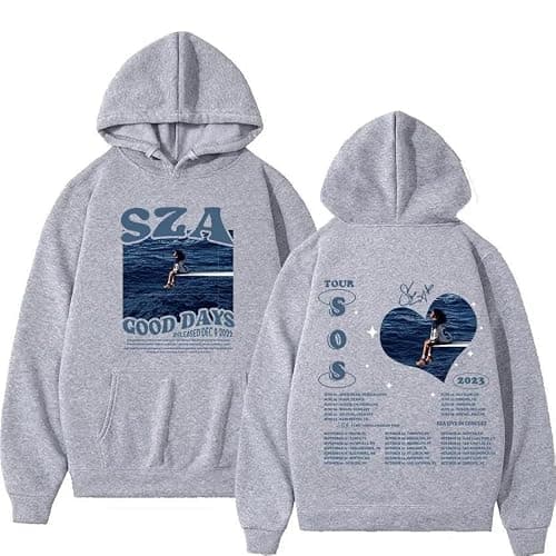 Qiong SZA SOS Good Days Hoodie Tour Fashion Print Sweatshirt Hip Hop Oversized Unisex Women Hoodies Street wear - Image 1