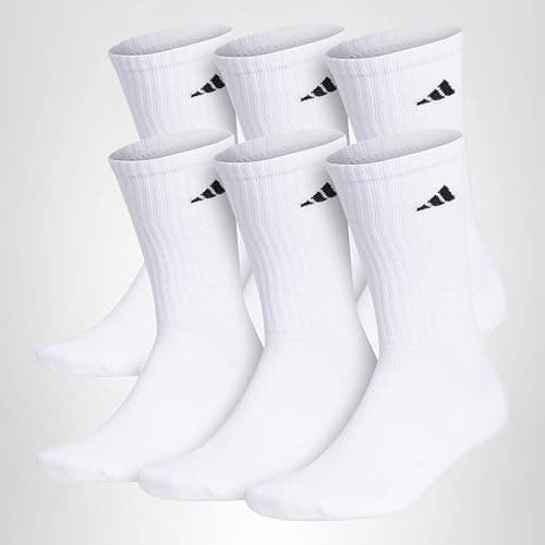 adidas Athletic Cushioned 6-Pack Crew | 6-Pack, Targeted Cushioning, Arch Support, Breathable Moisture-Wicking, Reinforced Heel & Toe, All-Day Comfort thumbnail 9
