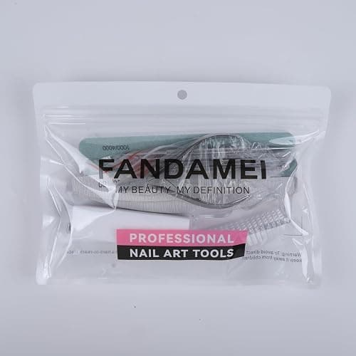 FANDAMEI Manicure Kit, Nail Files 100/180, Cuticle Nippers, Nail Buffer Block, Cuticle Pusher, Cuticle Peeler, Ingrown Toenail Tool, Toenail File, Nail Care Kit, Nail Tools for Manicure, White thumbnail 8