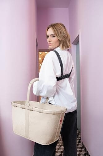 reisenthel carrybag teddy sand – Stabiler Einkaufskorb mit viel Stauraum und praktischer Innentasche – Elegantes und wasserabweisendes Design thumbnail 7