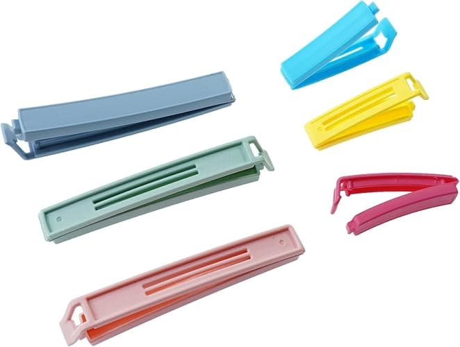 Yarall 32 PCS Plastic Chip Clips for Food Packages, Curved Design Sealing Bag Clips for Food, Kitchen and Home, 2 Sizes(4.3inch x 20, 3.1inch x 12) thumbnail 3