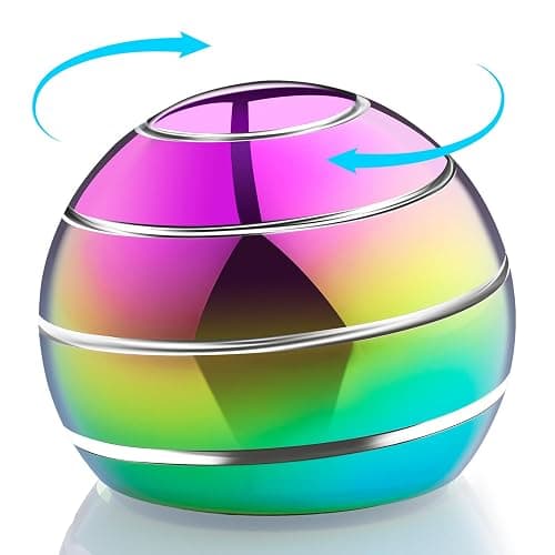 Fidget Spinner Desktop Toys - Kinetic Spinning Ball for Anxiety & ADHD Relief, Optical Illusion Fidget Toys for Adults, Kids, Parents & Friends, Ideal Gift Metal Fidgets for Office & Home - Image 1