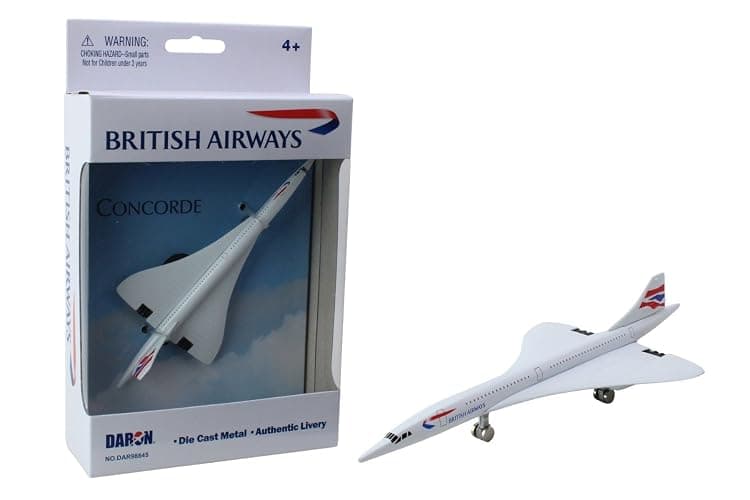Daron British Airways Concorde Single Plane Toy , White Small - Image 1
