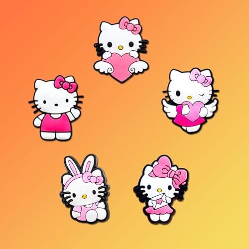 12 15Pcs Cute Charms for Croc Clog Shoes Decoration, Cats Charms Accessories for Shoe - Pink thumbnail 4