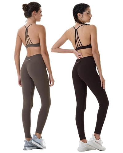 AUROLA Power Workout Leggings for Women Tummy Control Squat Proof Ribbed Thick Seamless Scrunch Active Pants thumbnail 3