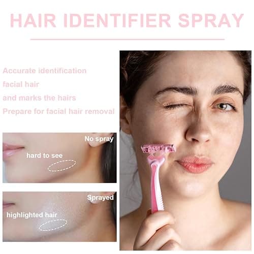 Hair Identifier Spray for Face Shaving,Moisturizing and Skin Care Dermaplaner Spray, Glow Reveal Face Spray for Face Dermaplaning, Peach Fuzz Remover for Women Face (1pc) thumbnail 4