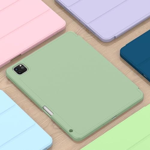 ZryXal iPad Pro 11 Inch Case (M5) 2025/ (M4) 2024 (Model: A2836/A2837/A3006), Trifold Stand Smart Cover with Pencil Holder and Soft TPU Back, Auto Wake/Sleep (Matcha Green) thumbnail 7
