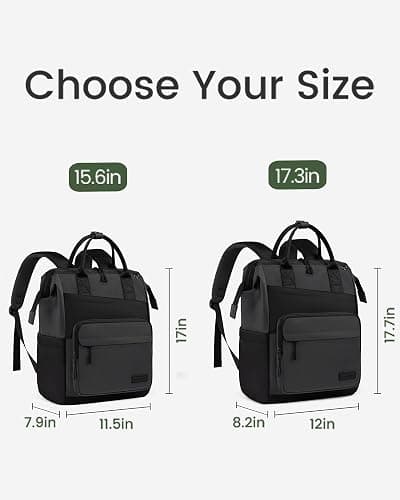 LOVEVOOK Laptop Backpack for Women, 17 Inch Travel Backpack for Work College Business, Water Resistant Teacher Nurse Bag with Large Capacity, School Bookbag Bags Cute Daypack for Woman Girls thumbnail 8