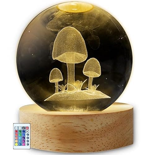 BESTHOME Mushroom Décor Night Lamp Gifts, Small Mushrooms Desk Light Decor for Women Teens Kids Girls Bedroom (16 Color, Remote Control)