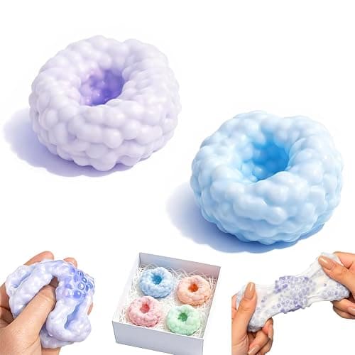 2PCS Crunchy Squishy Stress Ball for Kids & Adult, Soft Crunchy Stress Ball | Shapeable Sensory Squeeze Fidget Toys, for Anxiety Stress Relief Focus Relaxing, for Office Travel Student Classroom Prizes - Image 1